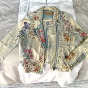 90s inspired Jean studded jacket